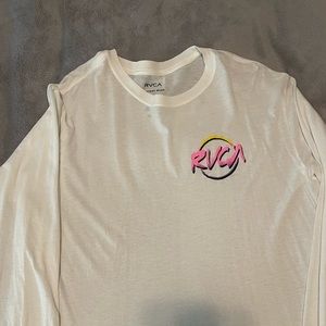 Men’s RVCA Long Sleeved White T-Shirt Size: L